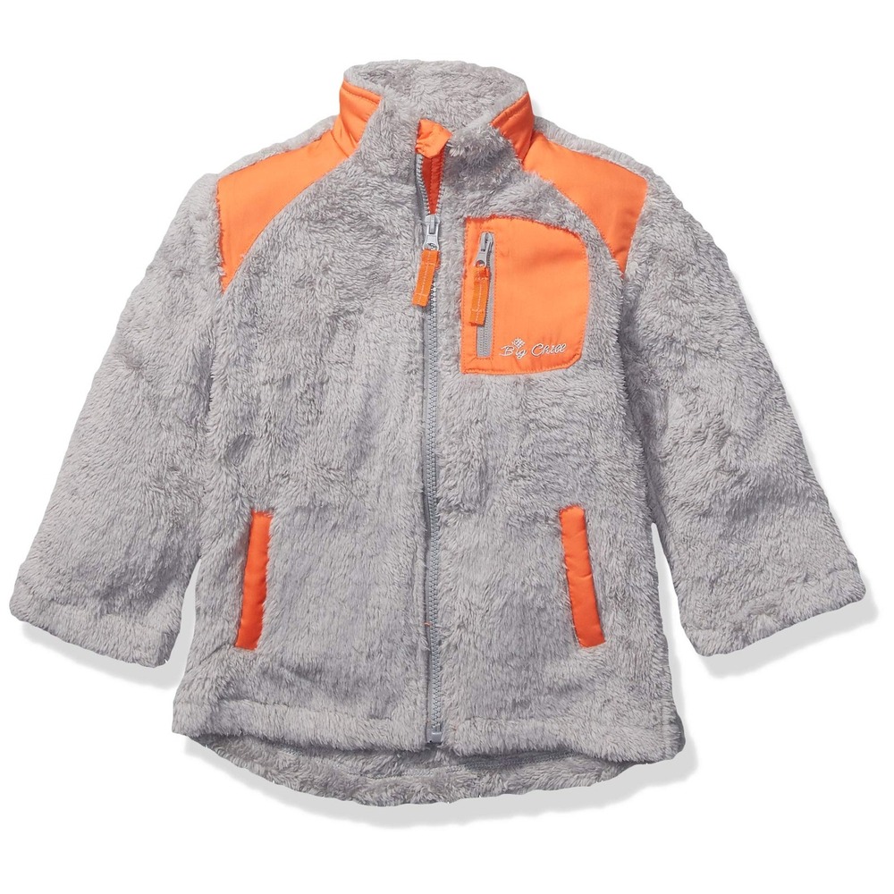 Big Chill Big Boy's Lightweight Wubby Jacket Outerwear, Grey, 14/16